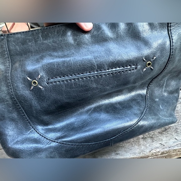 THE SAK Black Indio Shoulder Bag W/ Pebbled Vintage Style Leather Western Hobo - Picture 6 of 11